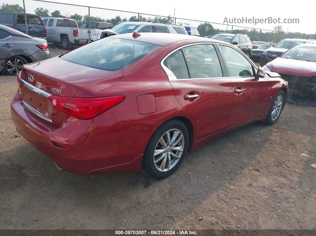 2014 Infiniti Q50 Premium Maroon vin: JN1BV7AR2EM694659