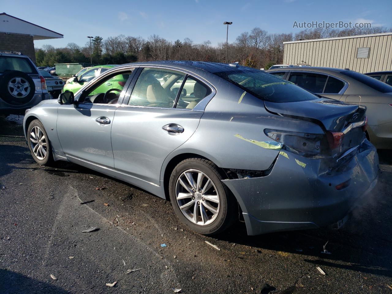 2014 Infiniti Q50 Base Gray vin: JN1BV7AR2EM695875