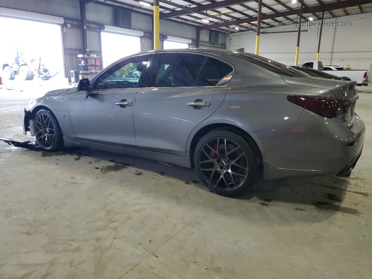 2014 Infiniti Q50 Base Charcoal vin: JN1BV7AR2EM696122