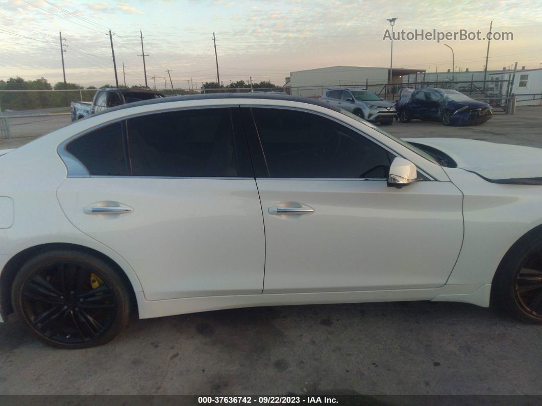 2014 Infiniti Q50 Sport White vin: JN1BV7AR2EM697299