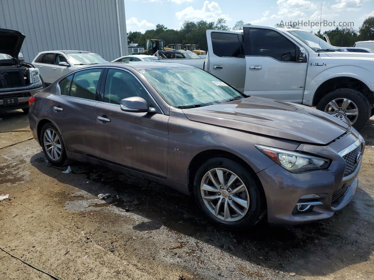 2014 Infiniti Q50 Base Gray vin: JN1BV7AR2EM697724