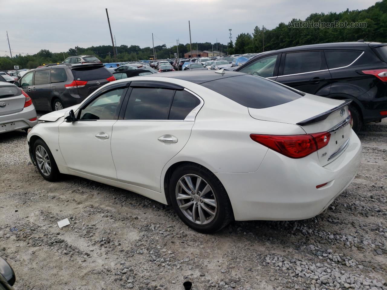 2014 Infiniti Q50 Base White vin: JN1BV7AR2EM698033