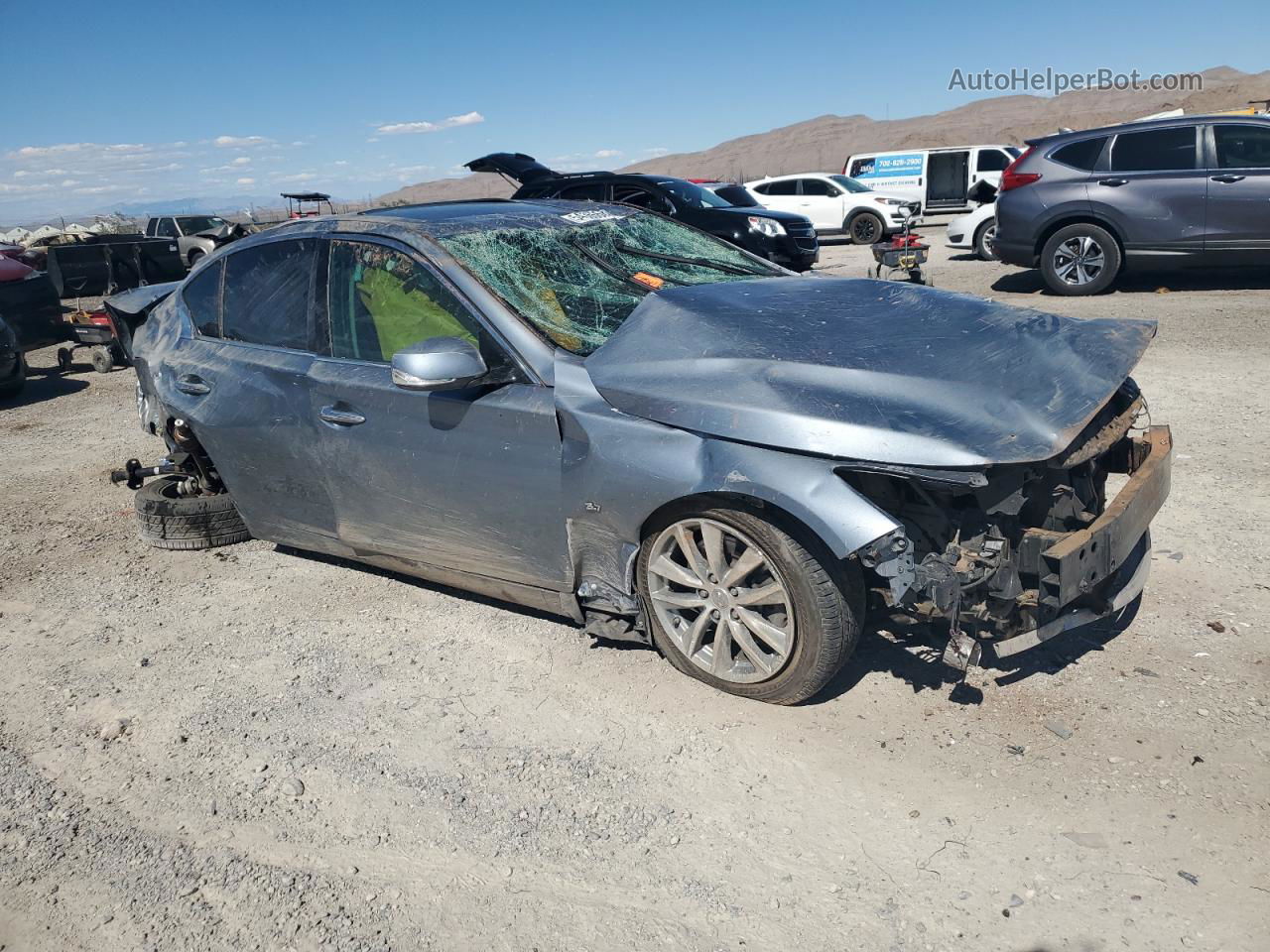 2014 Infiniti Q50 Base Silver vin: JN1BV7AR2EM704252