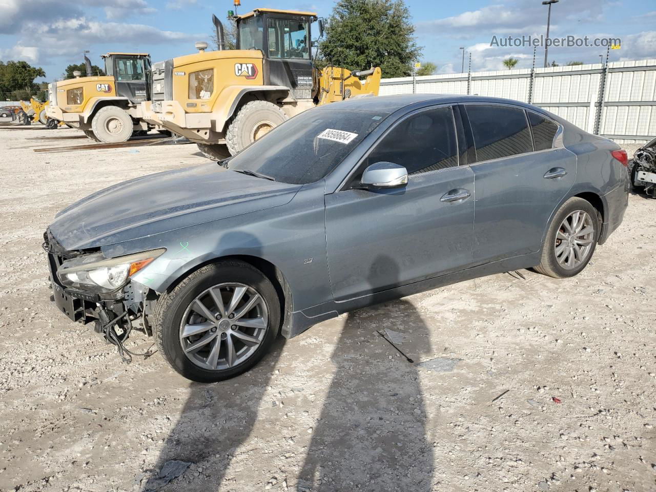 2014 Infiniti Q50 Base Blue vin: JN1BV7AR2EM706616