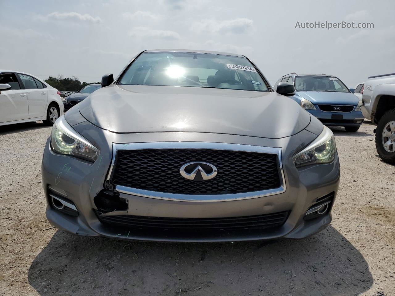 2014 Infiniti Q50 Base Gray vin: JN1BV7AR2EM707006