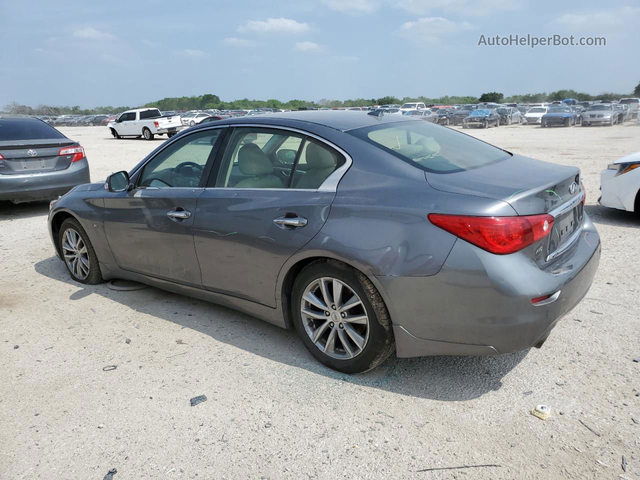 2014 Infiniti Q50 Base Gray vin: JN1BV7AR2EM707006