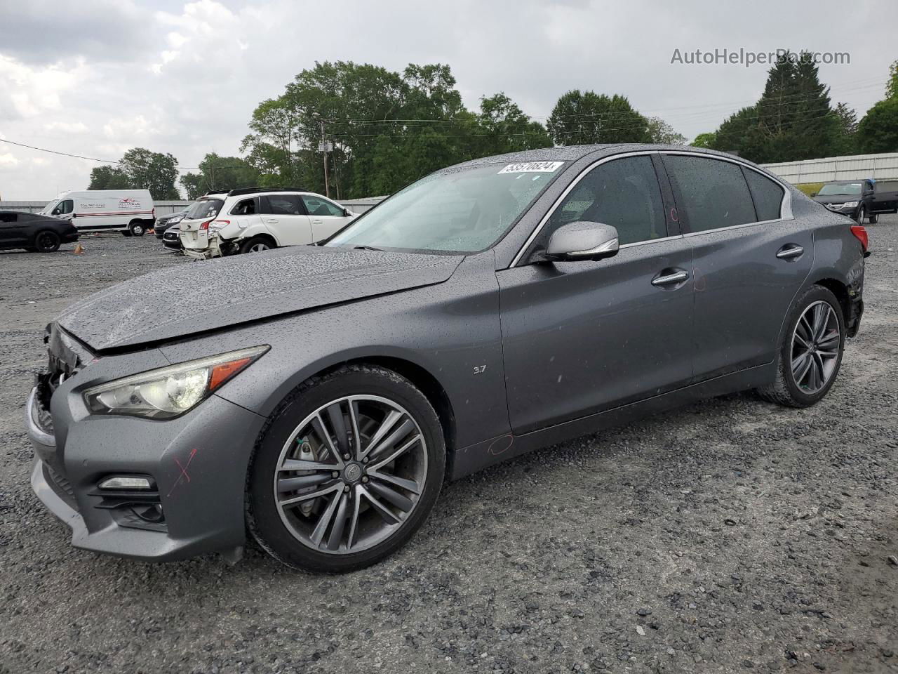 2015 Infiniti Q50 Base Gray vin: JN1BV7AR2FM396727