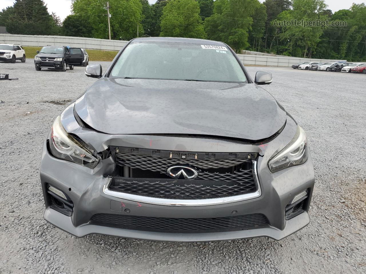 2015 Infiniti Q50 Base Gray vin: JN1BV7AR2FM396727