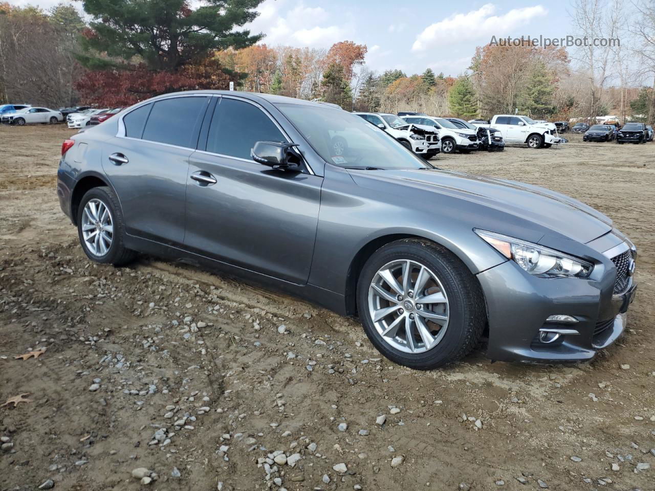 2015 Infiniti Q50 Base Gray vin: JN1BV7AR2FM396839