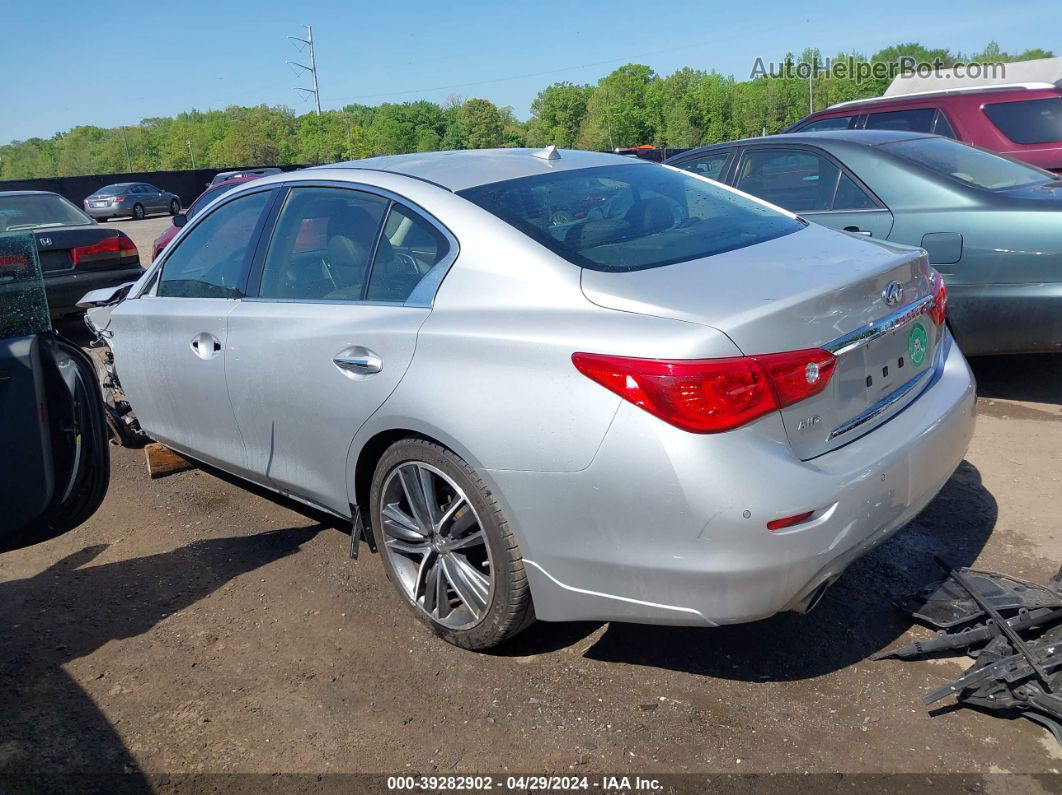 2015 Infiniti Q50 Premium Серебряный vin: JN1BV7AR2FM397845