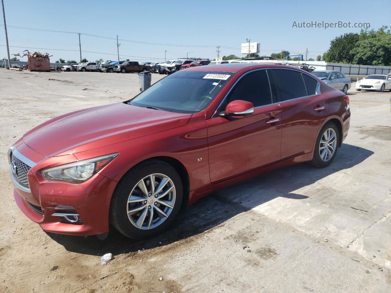 2015 Infiniti Q50 Base Red vin: JN1BV7AR2FM404566