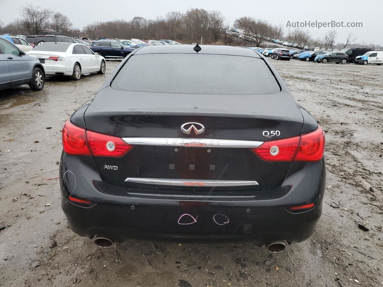 2015 Infiniti Q50 Base Black vin: JN1BV7AR2FM409704