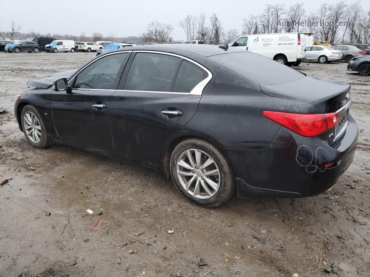 2015 Infiniti Q50 Base Black vin: JN1BV7AR2FM409704