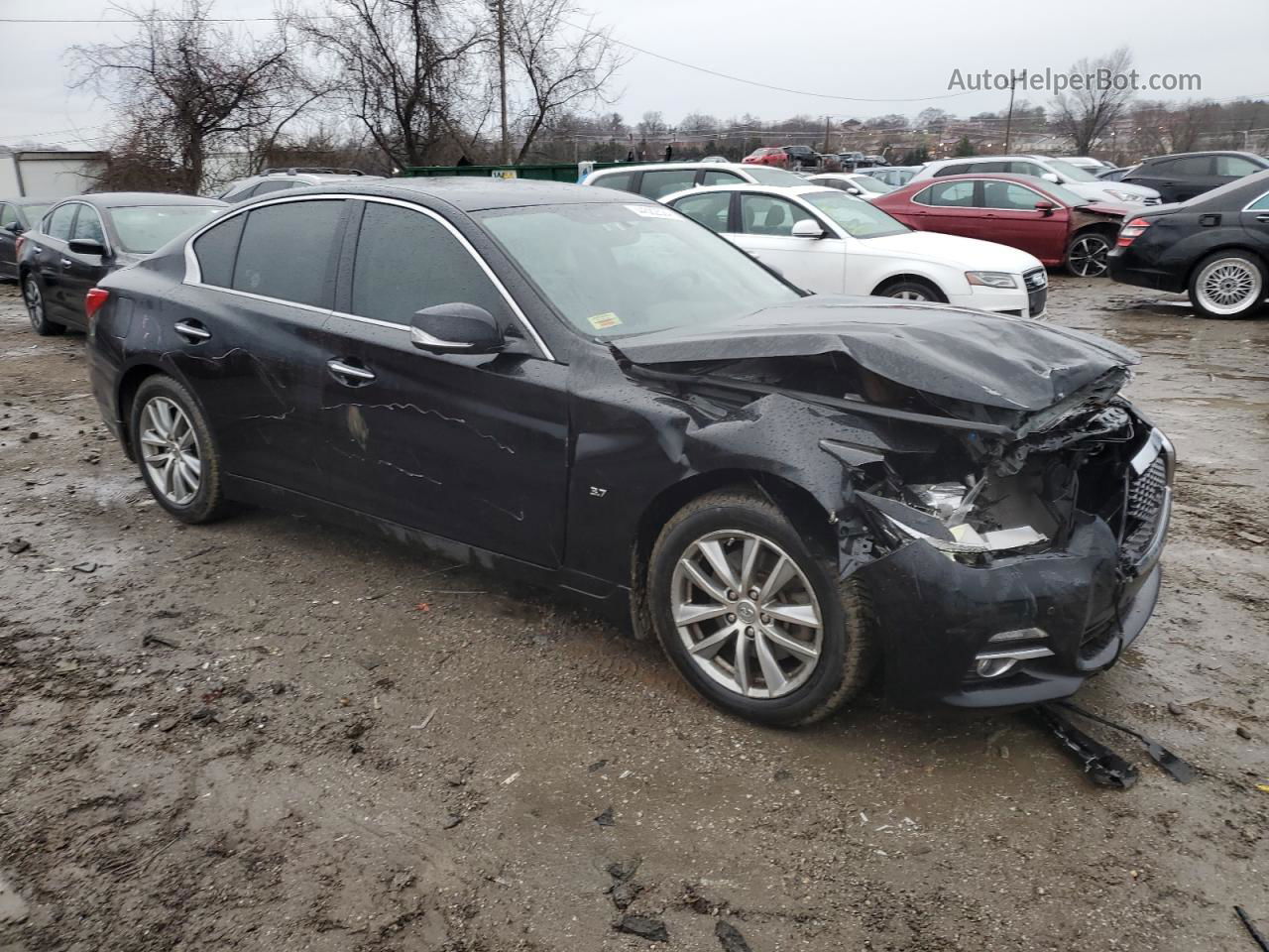 2015 Infiniti Q50 Base Black vin: JN1BV7AR2FM409704