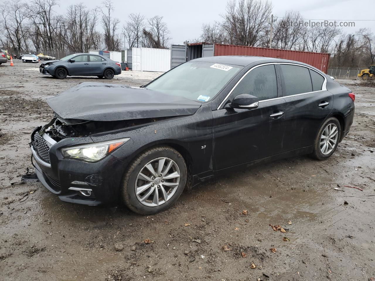 2015 Infiniti Q50 Base Black vin: JN1BV7AR2FM409704