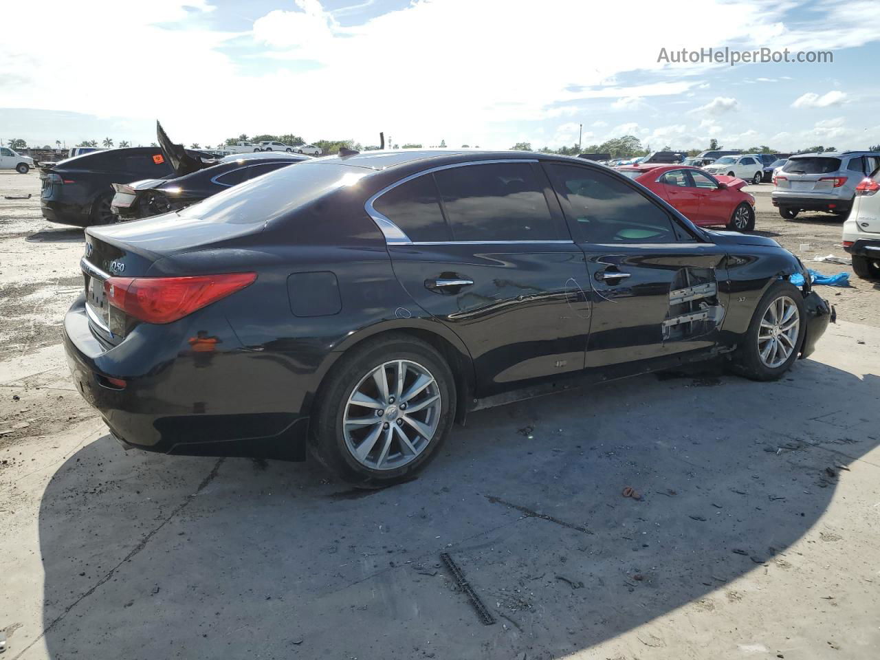 2015 Infiniti Q50 Base Black vin: JN1BV7AR2FM414319