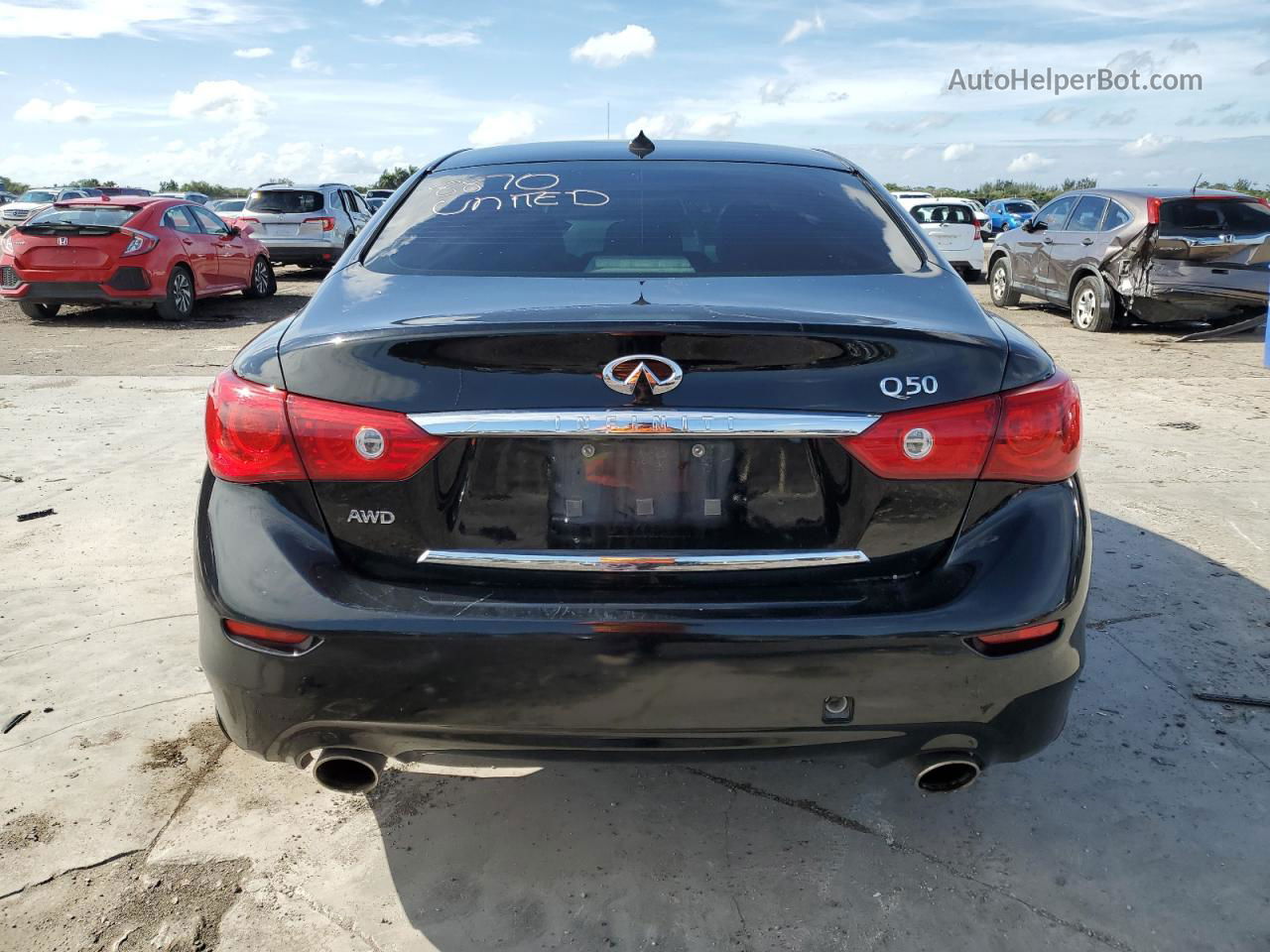 2015 Infiniti Q50 Base Black vin: JN1BV7AR2FM414319