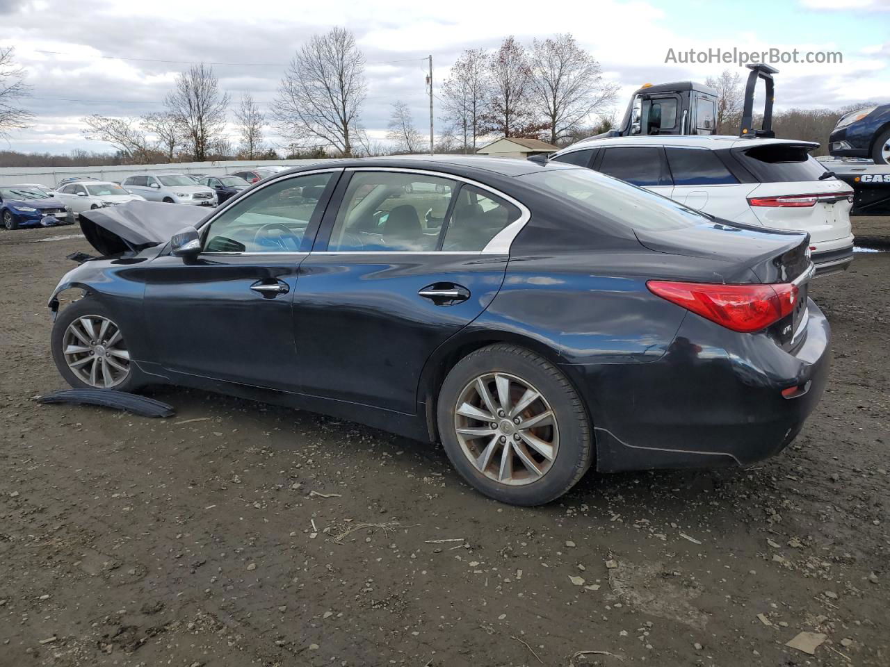 2015 Infiniti Q50 Base Black vin: JN1BV7AR2FM416619