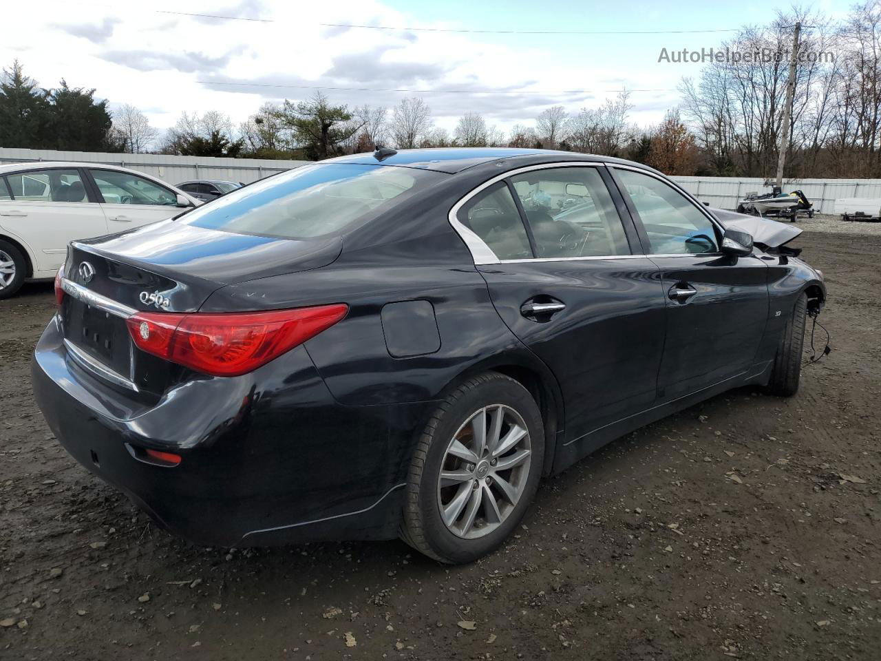 2015 Infiniti Q50 Base Black vin: JN1BV7AR2FM416619