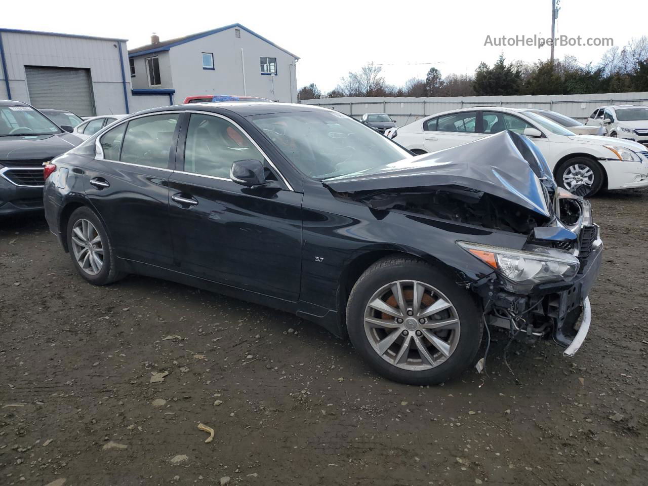 2015 Infiniti Q50 Base Black vin: JN1BV7AR2FM416619