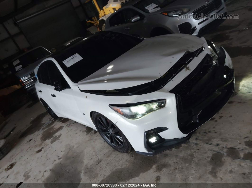 2015 Infiniti Q50 Premium White vin: JN1BV7AR2FM419035