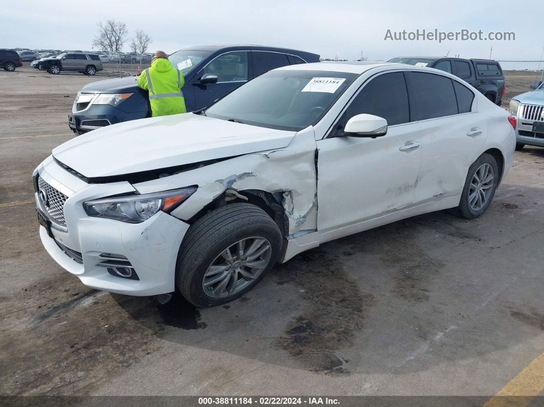 2015 Infiniti Q50 Premium Белый vin: JN1BV7AR2FM420699