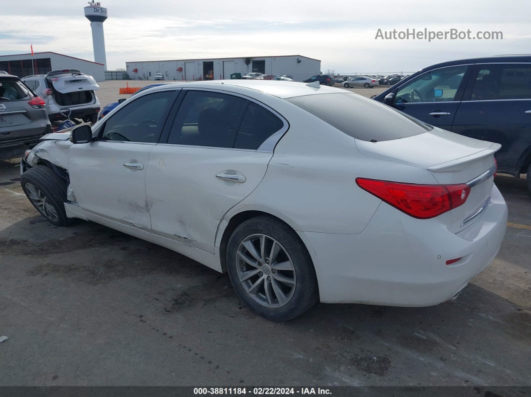 2015 Infiniti Q50 Premium White vin: JN1BV7AR2FM420699