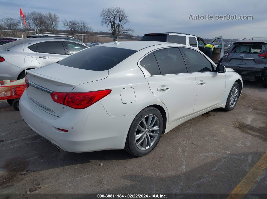 2015 Infiniti Q50 Premium White vin: JN1BV7AR2FM420699