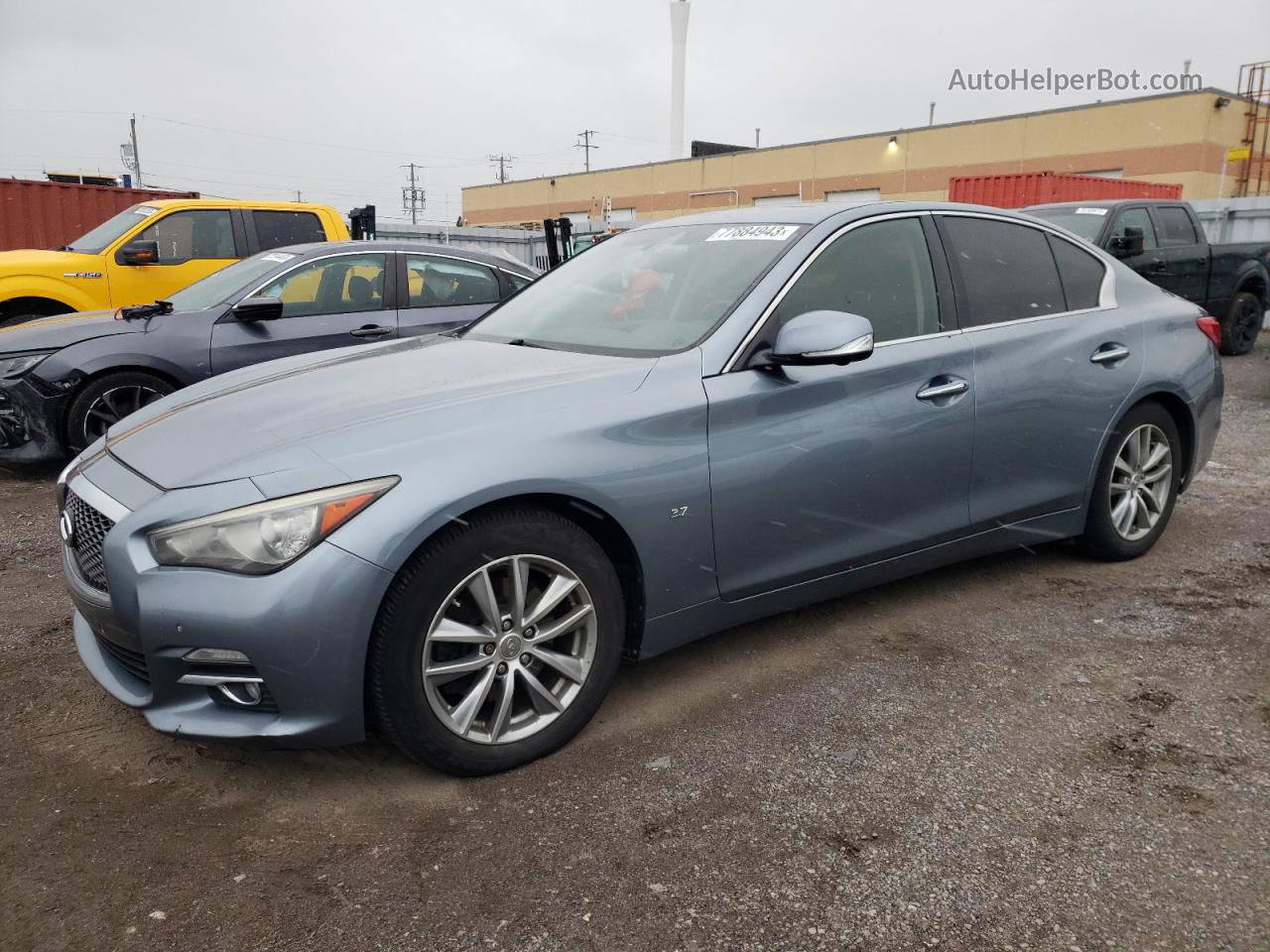 2014 Infiniti Q50 Base Gray vin: JN1BV7AR3EM682696