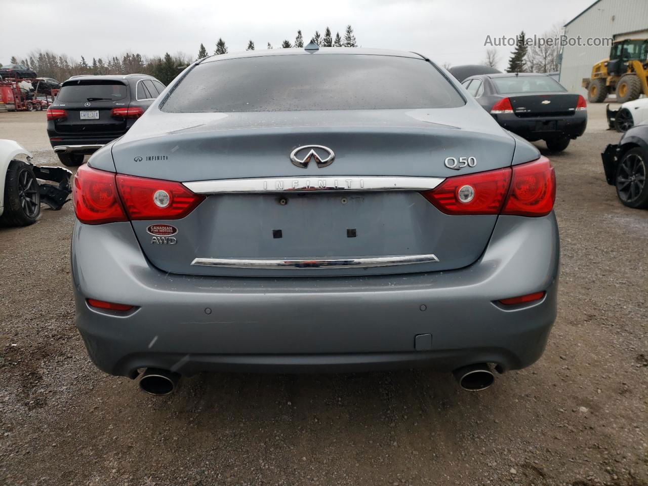 2014 Infiniti Q50 Base Gray vin: JN1BV7AR3EM682696