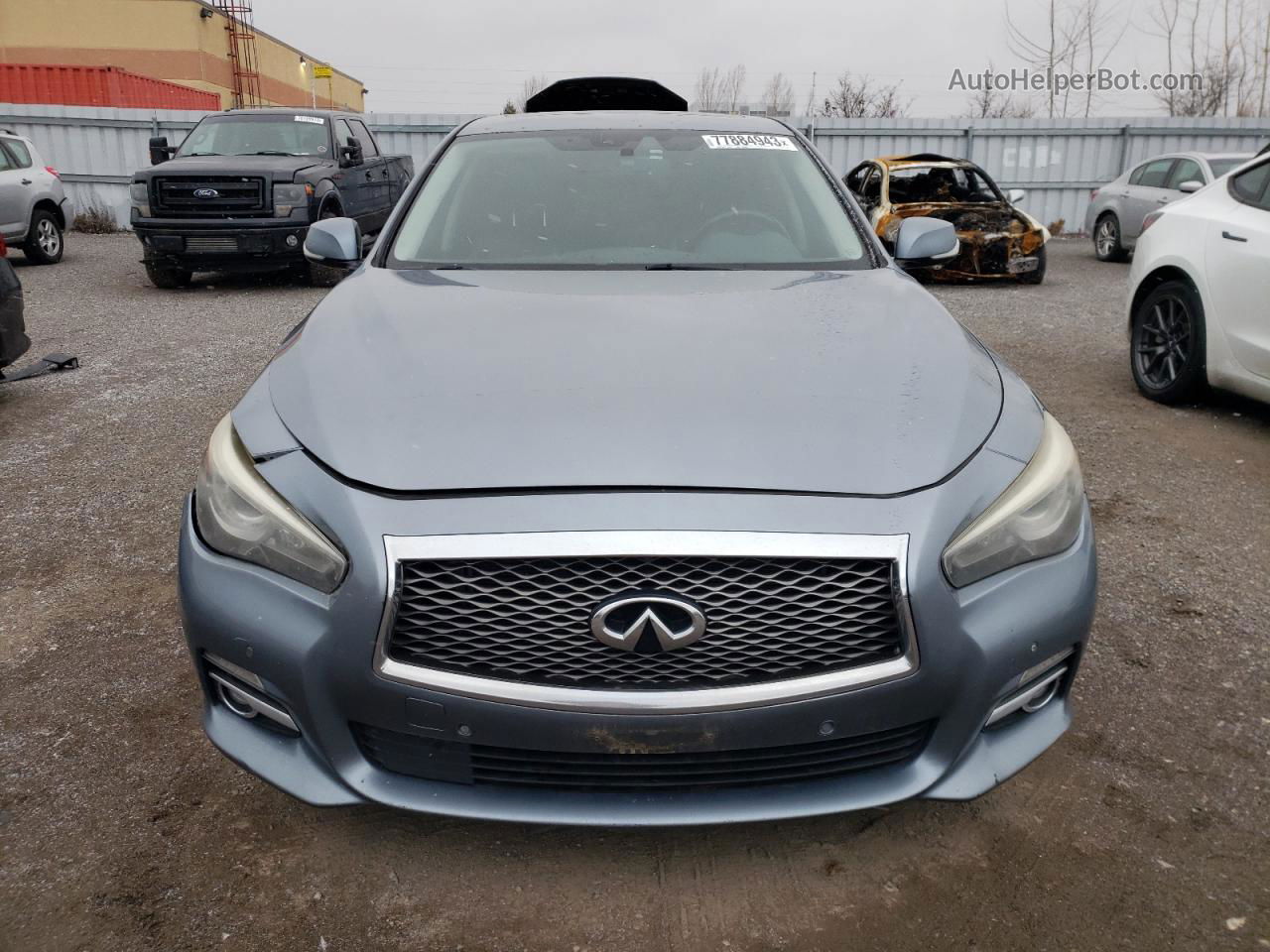 2014 Infiniti Q50 Base Gray vin: JN1BV7AR3EM682696