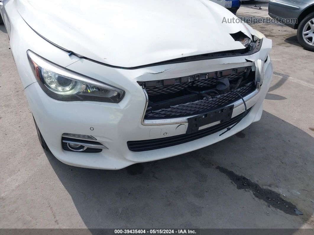 2014 Infiniti Q50 Premium White vin: JN1BV7AR3EM685906