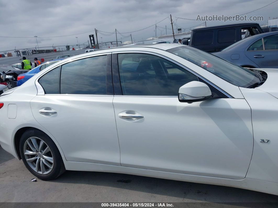 2014 Infiniti Q50 Premium White vin: JN1BV7AR3EM685906