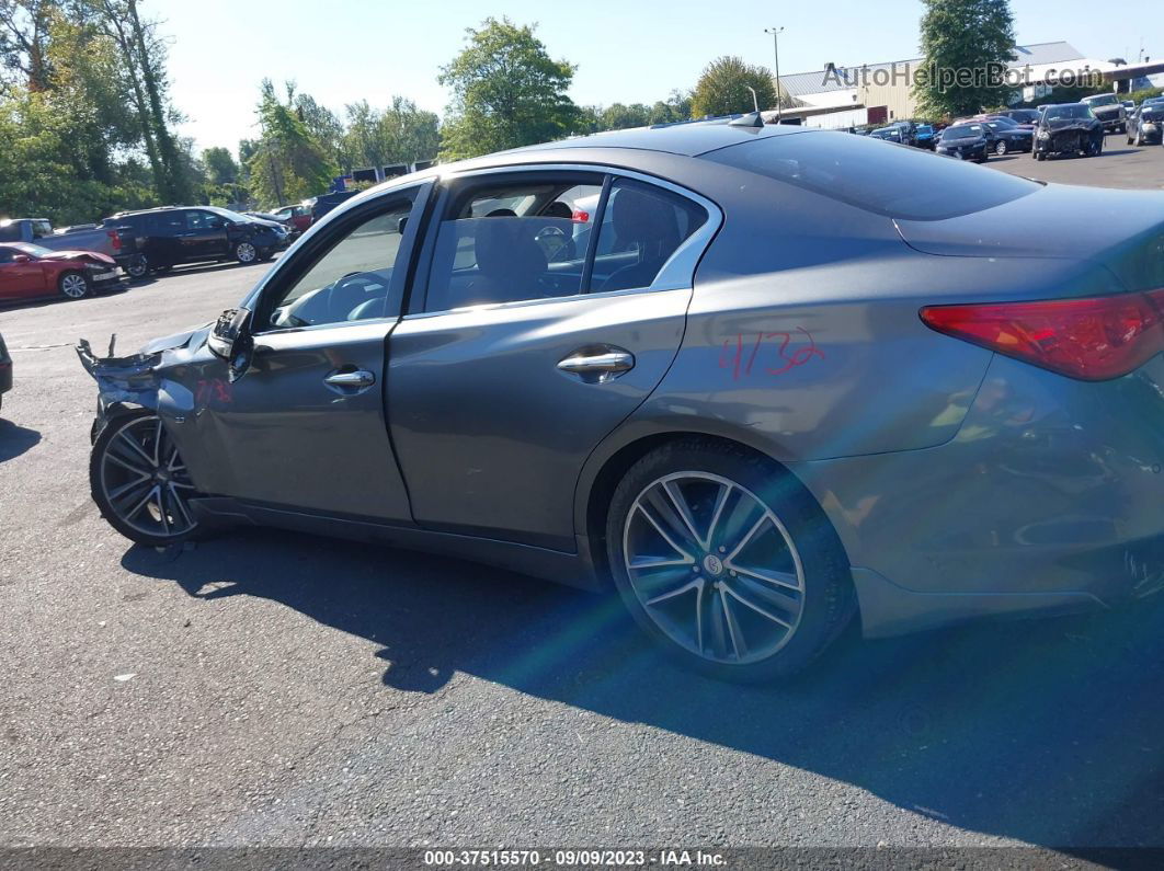 2014 Infiniti Q50 Premium Серый vin: JN1BV7AR3EM686425