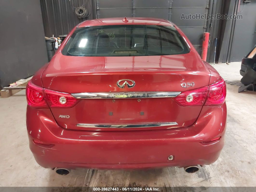 2014 Infiniti Q50 Premium Red vin: JN1BV7AR3EM687252