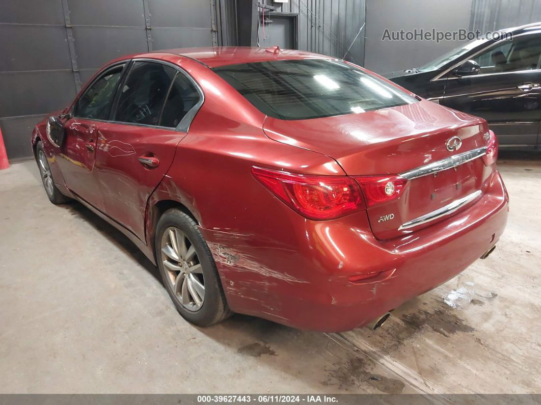 2014 Infiniti Q50 Premium Red vin: JN1BV7AR3EM687252