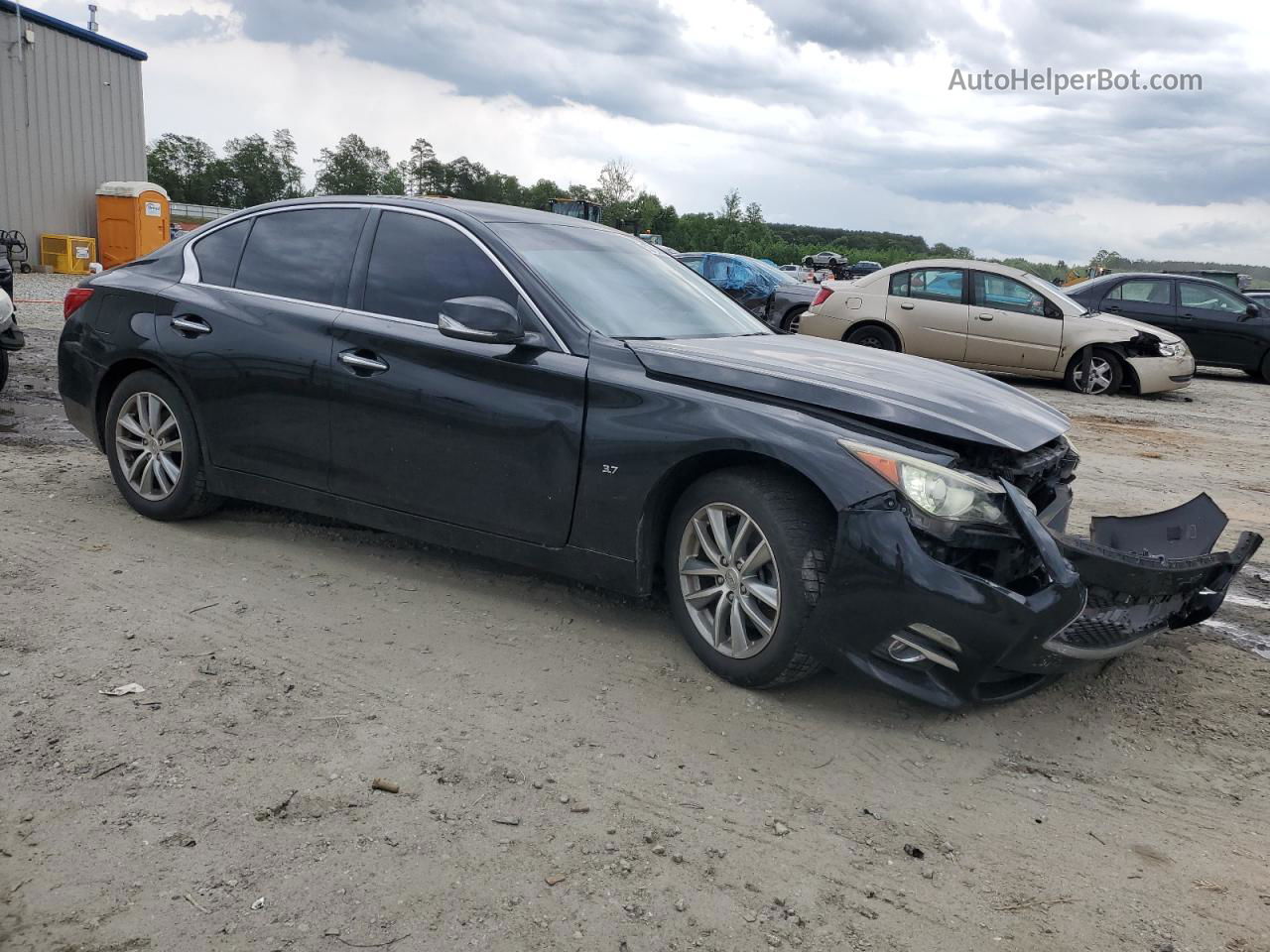 2014 Infiniti Q50 Base Black vin: JN1BV7AR3EM688708