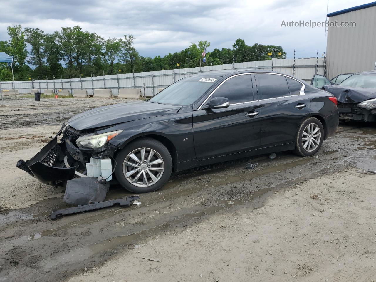 2014 Infiniti Q50 Base Black vin: JN1BV7AR3EM688708