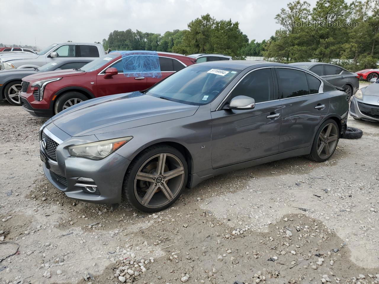 2014 Infiniti Q50 Base Серый vin: JN1BV7AR3EM691799