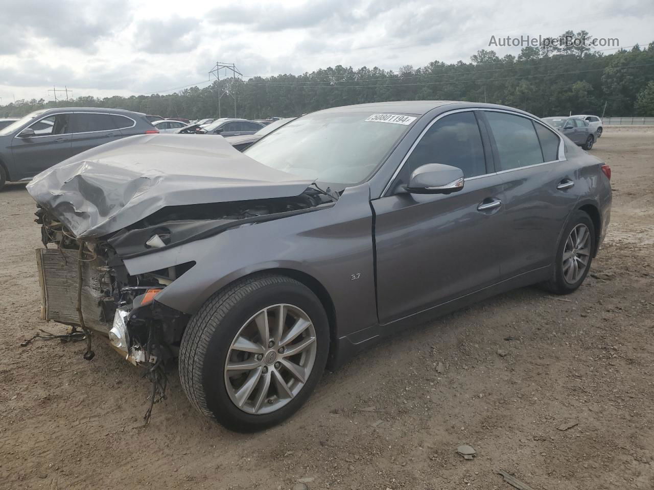 2014 Infiniti Q50 Base Серый vin: JN1BV7AR3EM692287