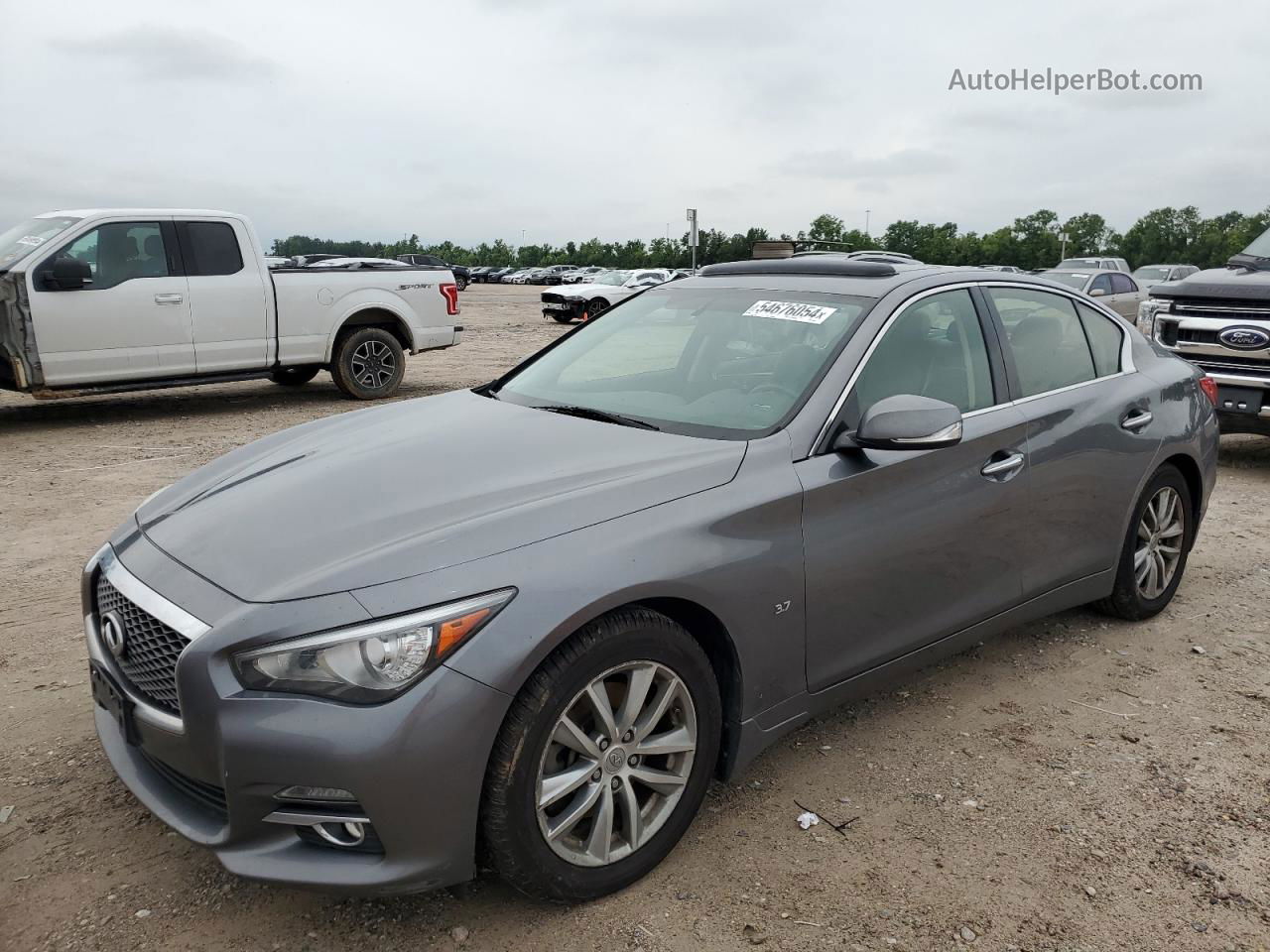 2014 Infiniti Q50 Base Gray vin: JN1BV7AR3EM692564