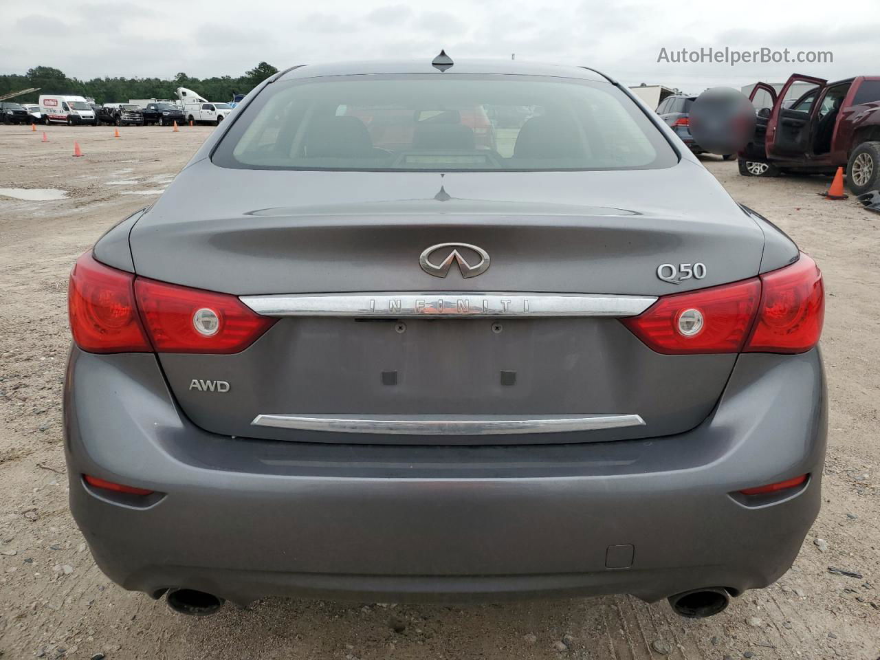 2014 Infiniti Q50 Base Gray vin: JN1BV7AR3EM692564