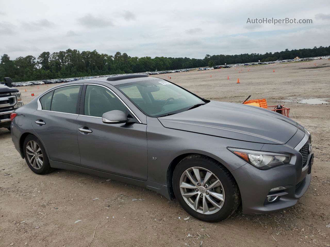 2014 Infiniti Q50 Base Gray vin: JN1BV7AR3EM692564