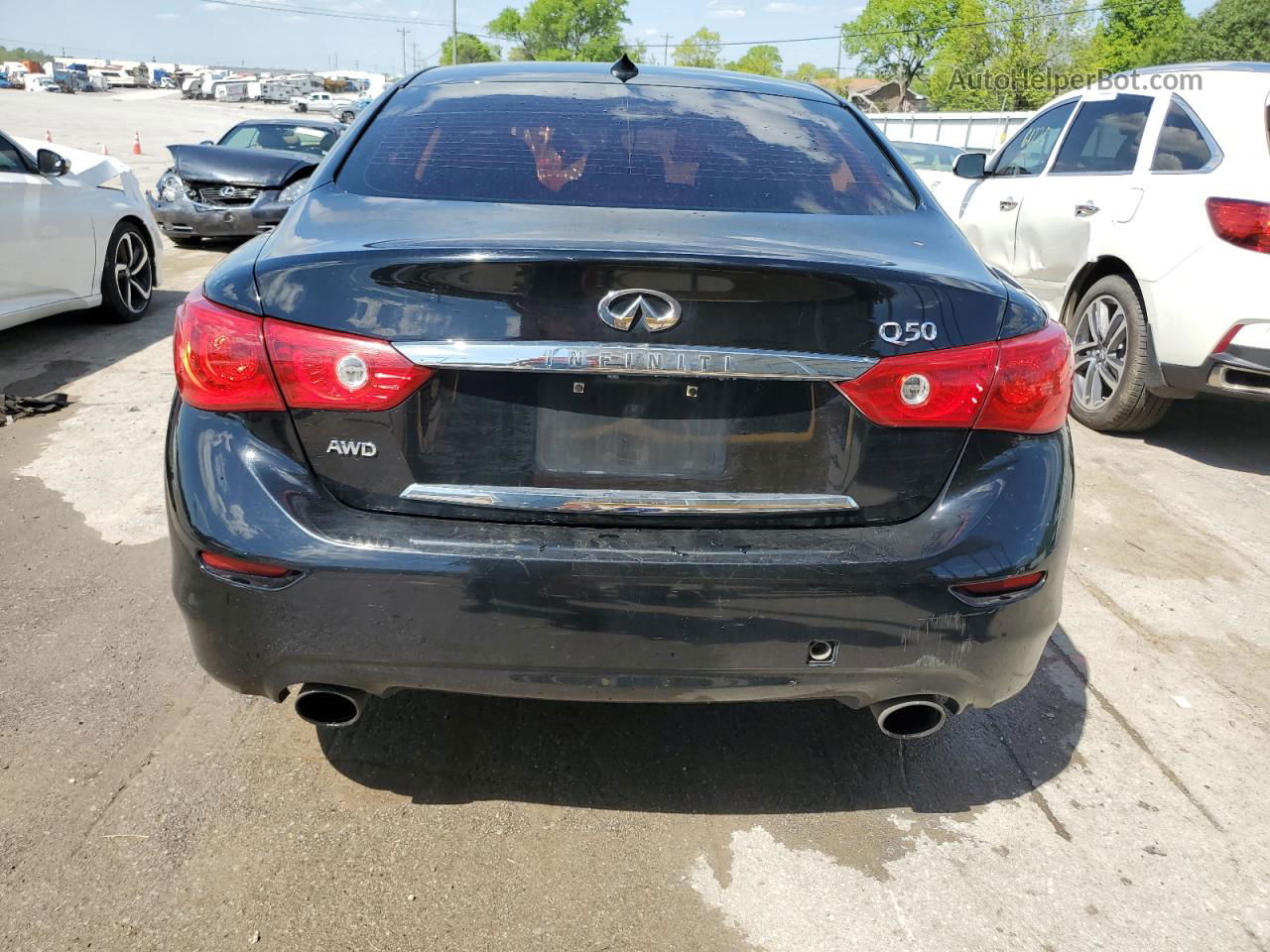 2014 Infiniti Q50 Base Black vin: JN1BV7AR3EM700632