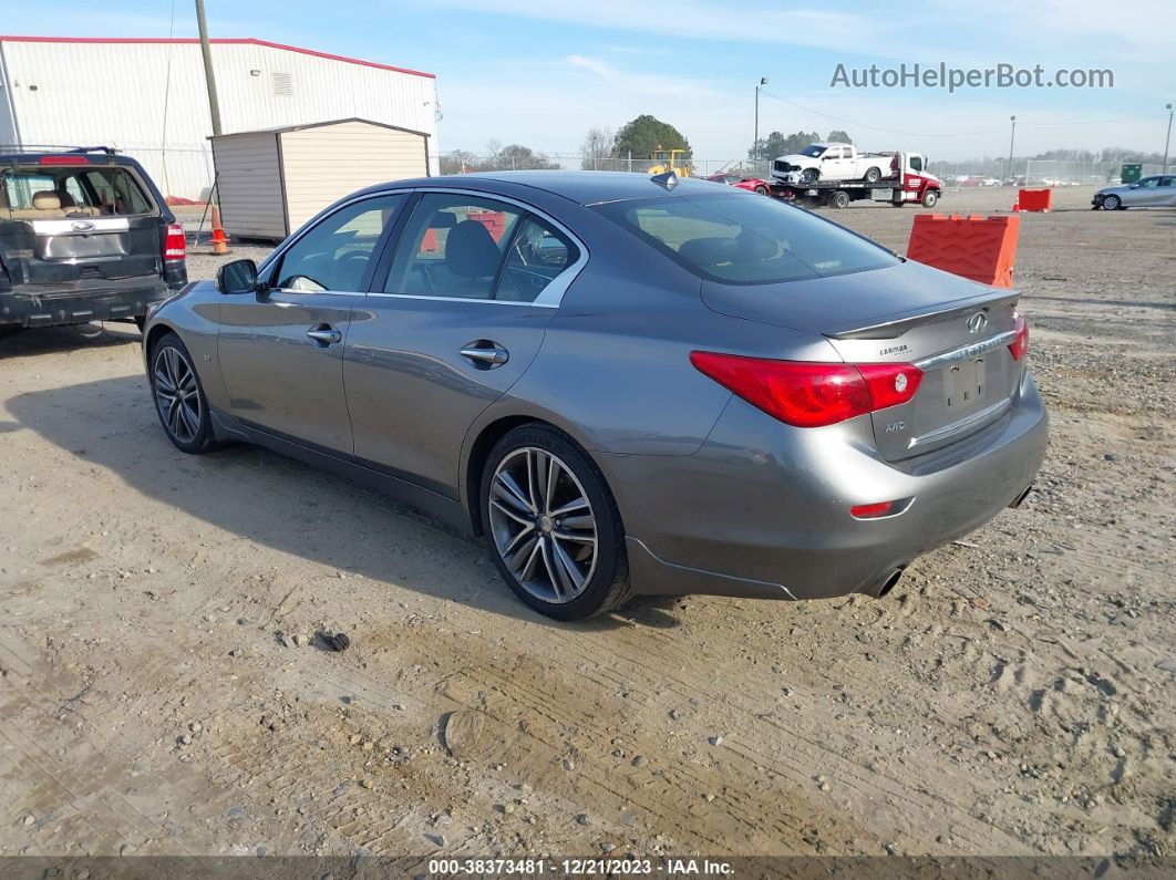 2014 Infiniti Q50 Premium Gray vin: JN1BV7AR3EM703529