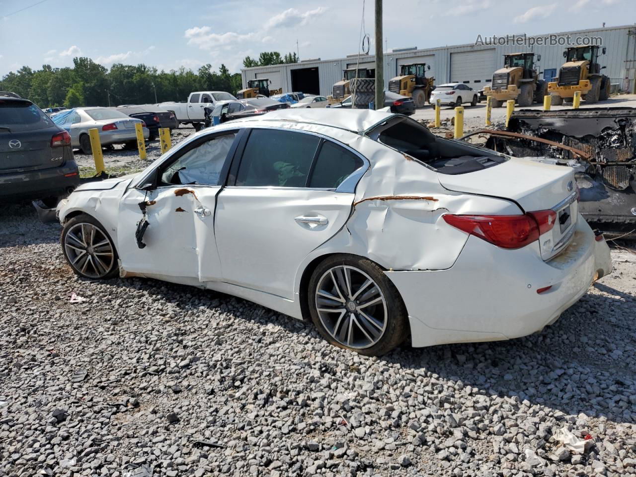 2014 Infiniti Q50 Base White vin: JN1BV7AR3EM704017