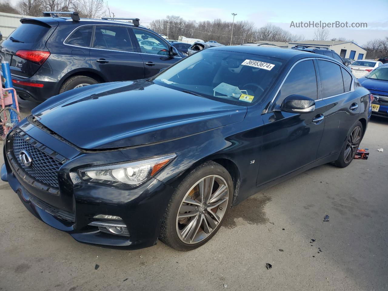 2014 Infiniti Q50 Base Black vin: JN1BV7AR3EM706916