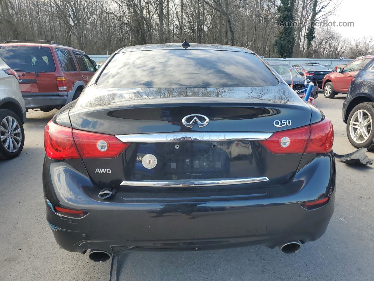 2014 Infiniti Q50 Base Black vin: JN1BV7AR3EM706916