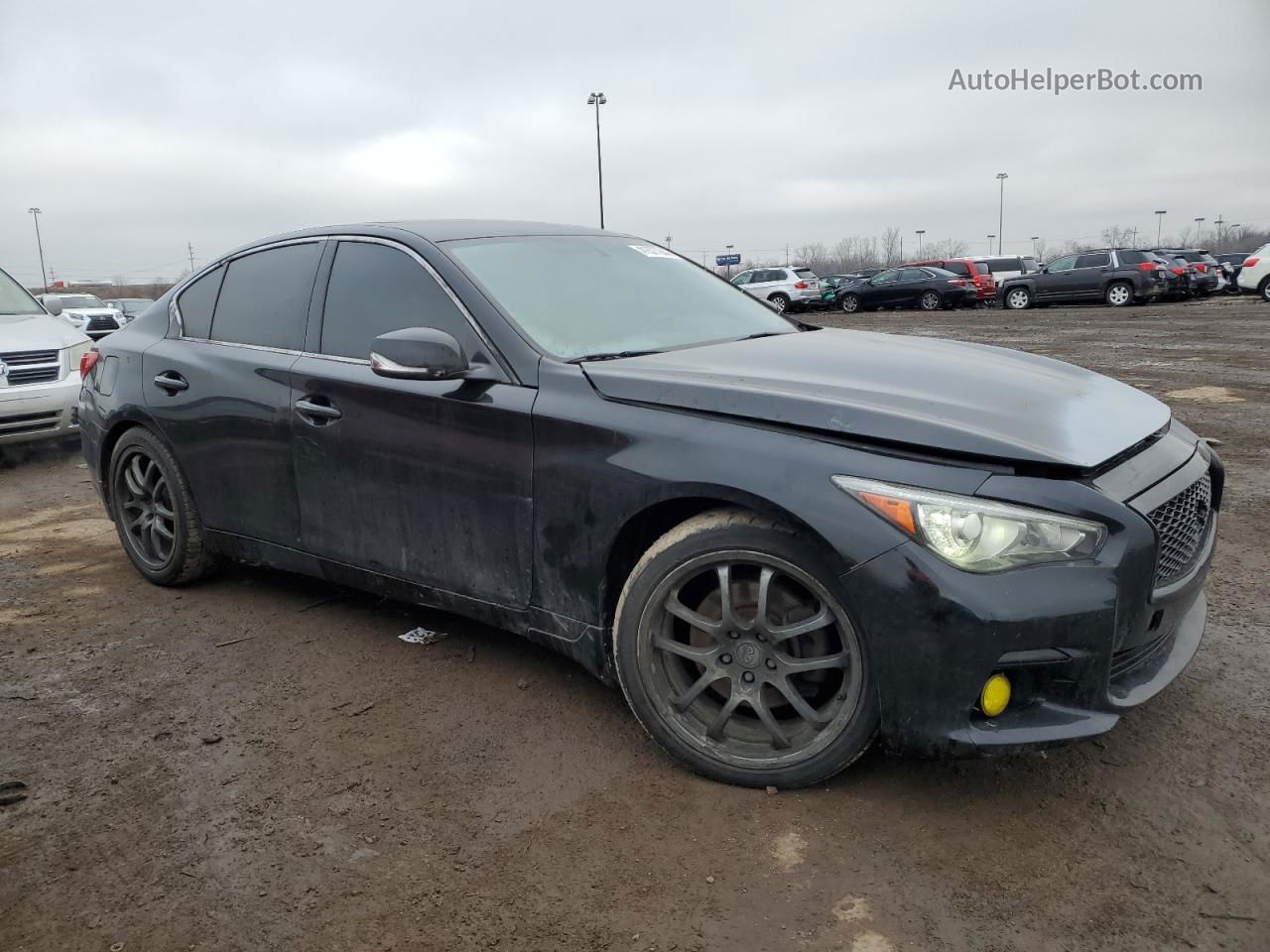 2014 Infiniti Q50 Base Black vin: JN1BV7AR3EM707564