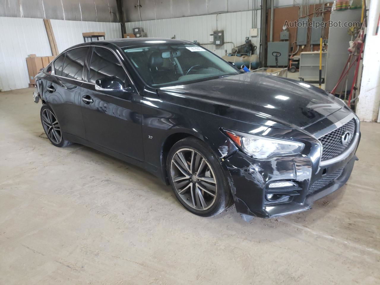 2014 Infiniti Q50 Base Black vin: JN1BV7AR3EM708150